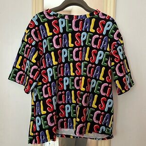 Nooworks “special” print tee, size medium